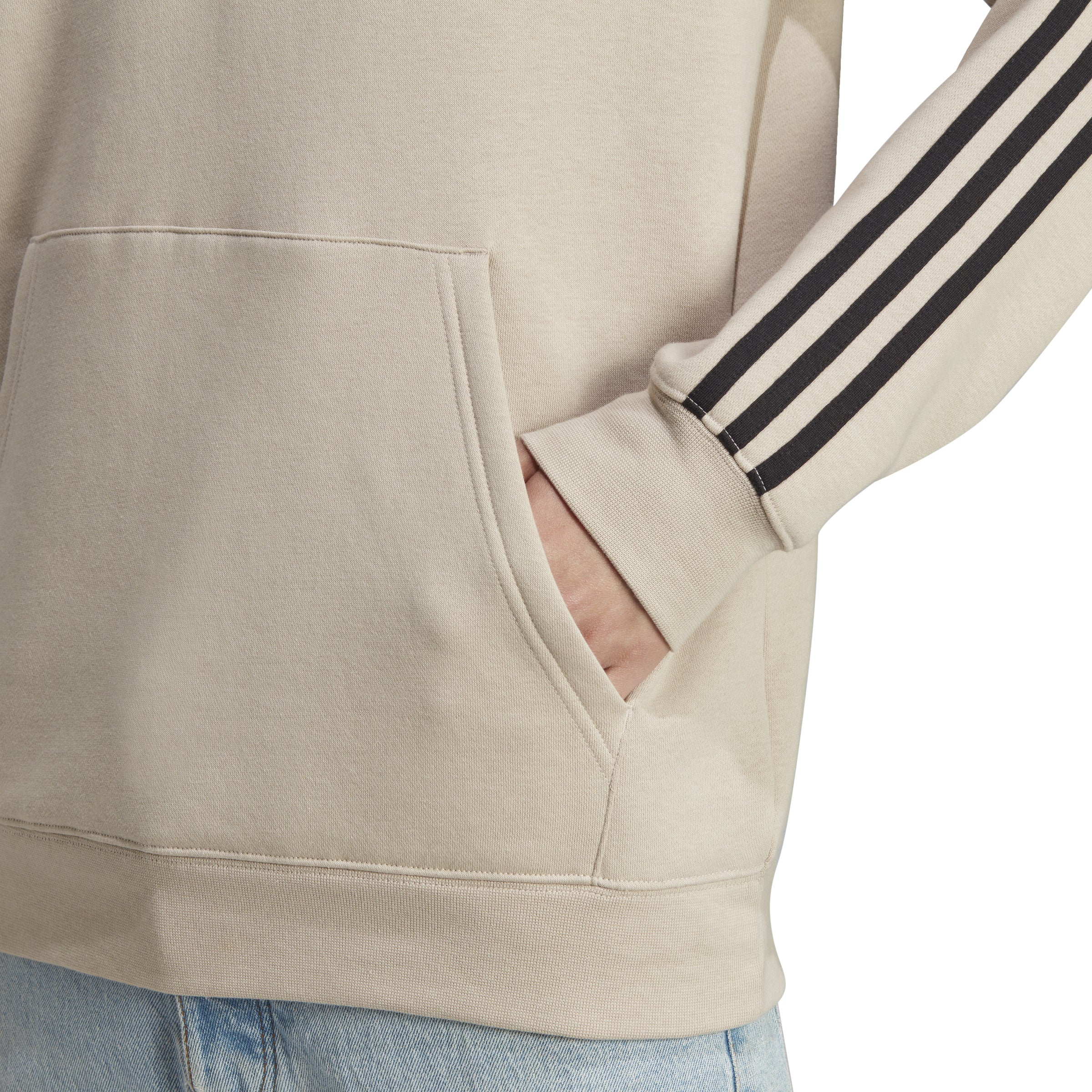 3 STRIPES HOODIE WONDER BEIGE