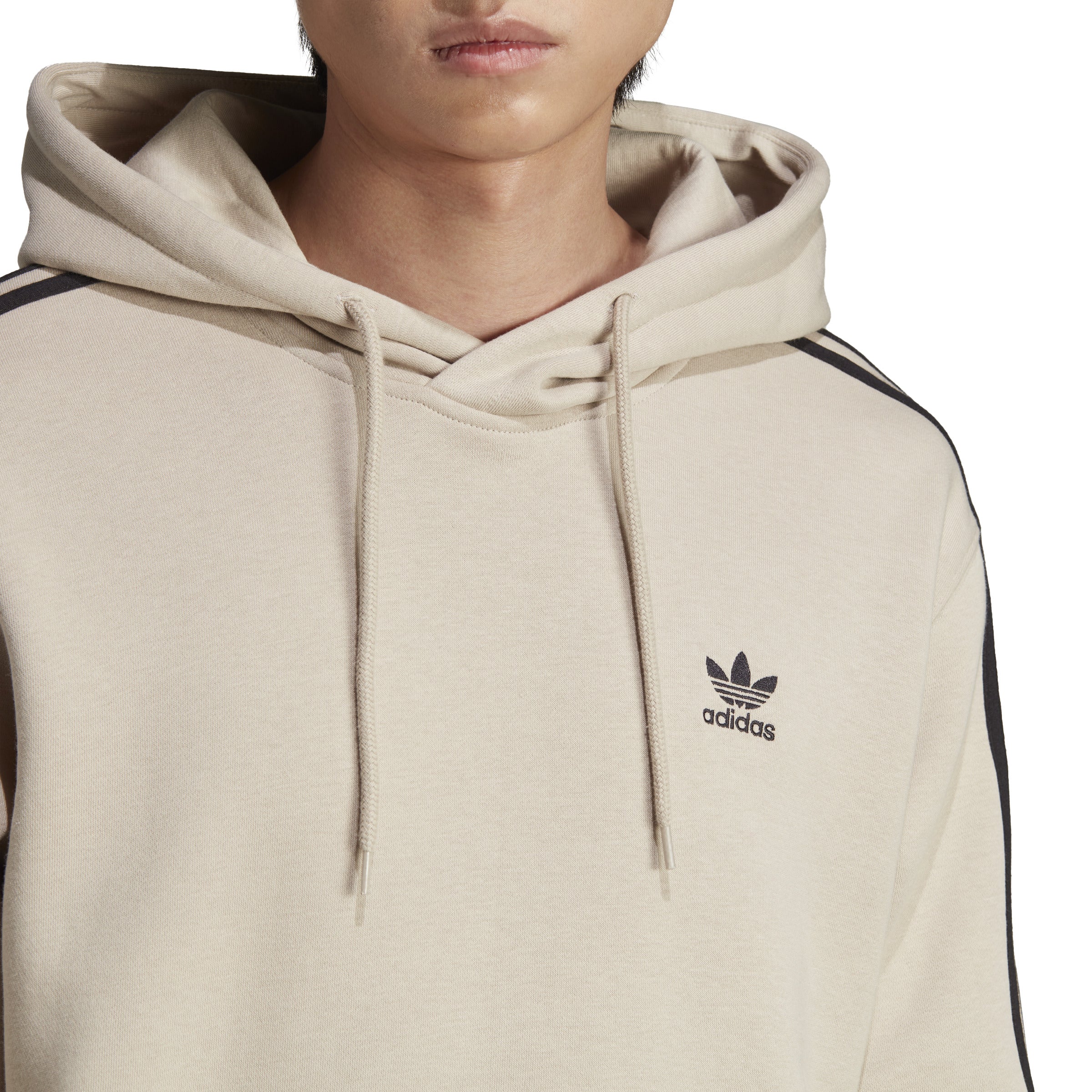 3 STRIPES HOODIE WONDER BEIGE