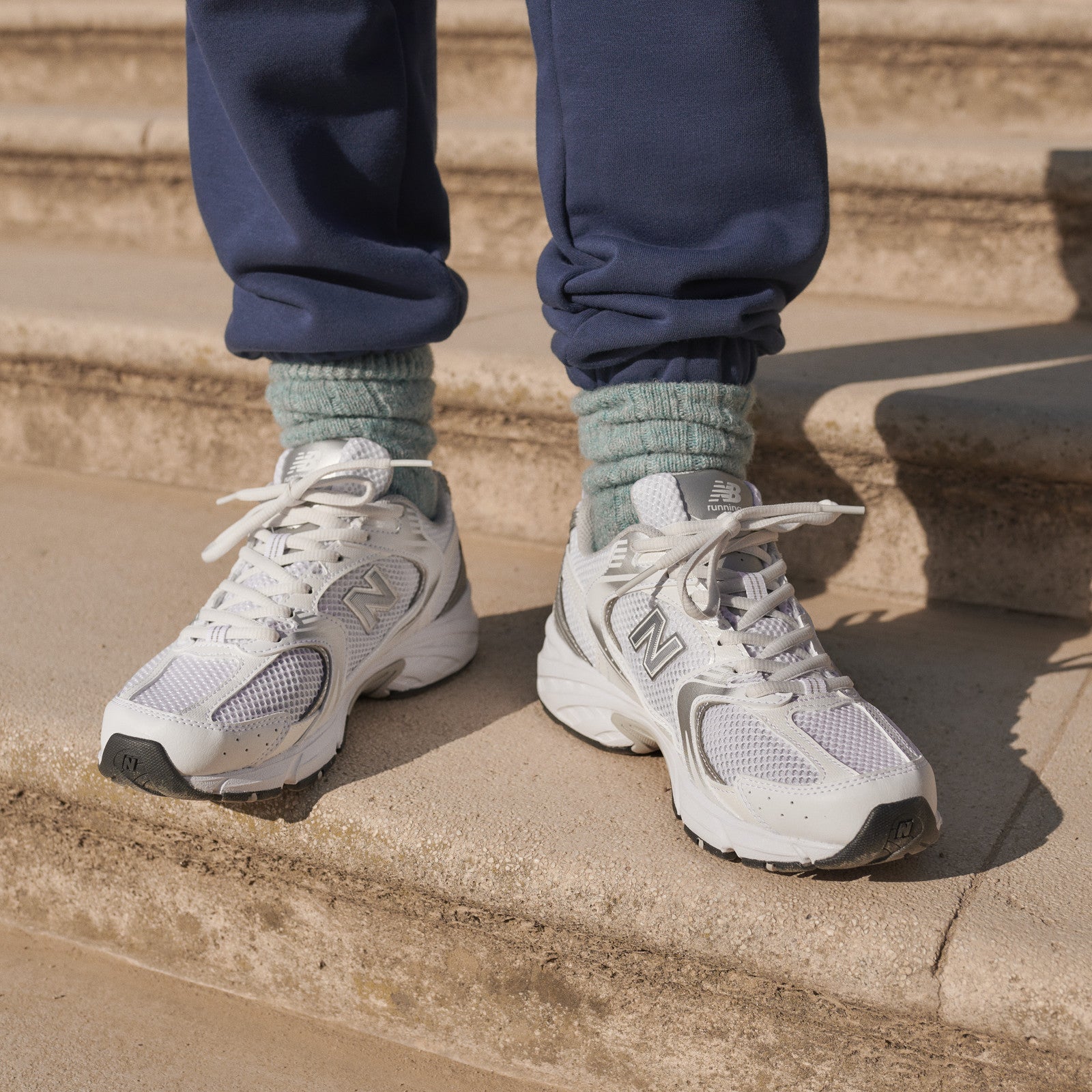 NEW BALANCE 530 WHITE SILVER METALLIC