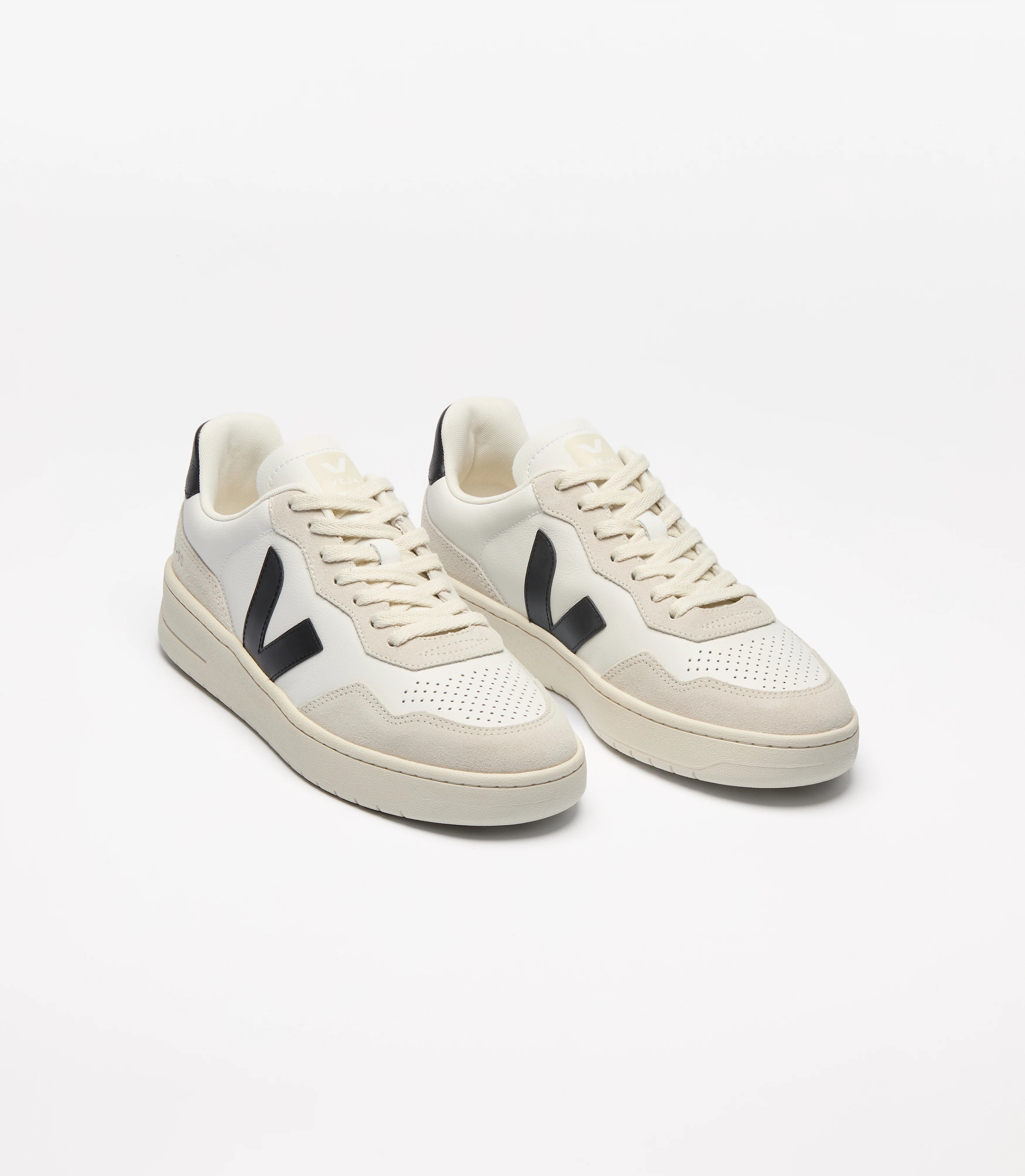 V-90 LEATHER WHITE BLACK