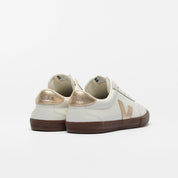 VOLLEY LEATHER WHITE PLATINE BARK