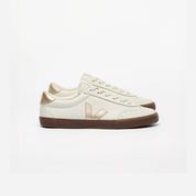 VOLLEY LEATHER WHITE PLATINE BARK