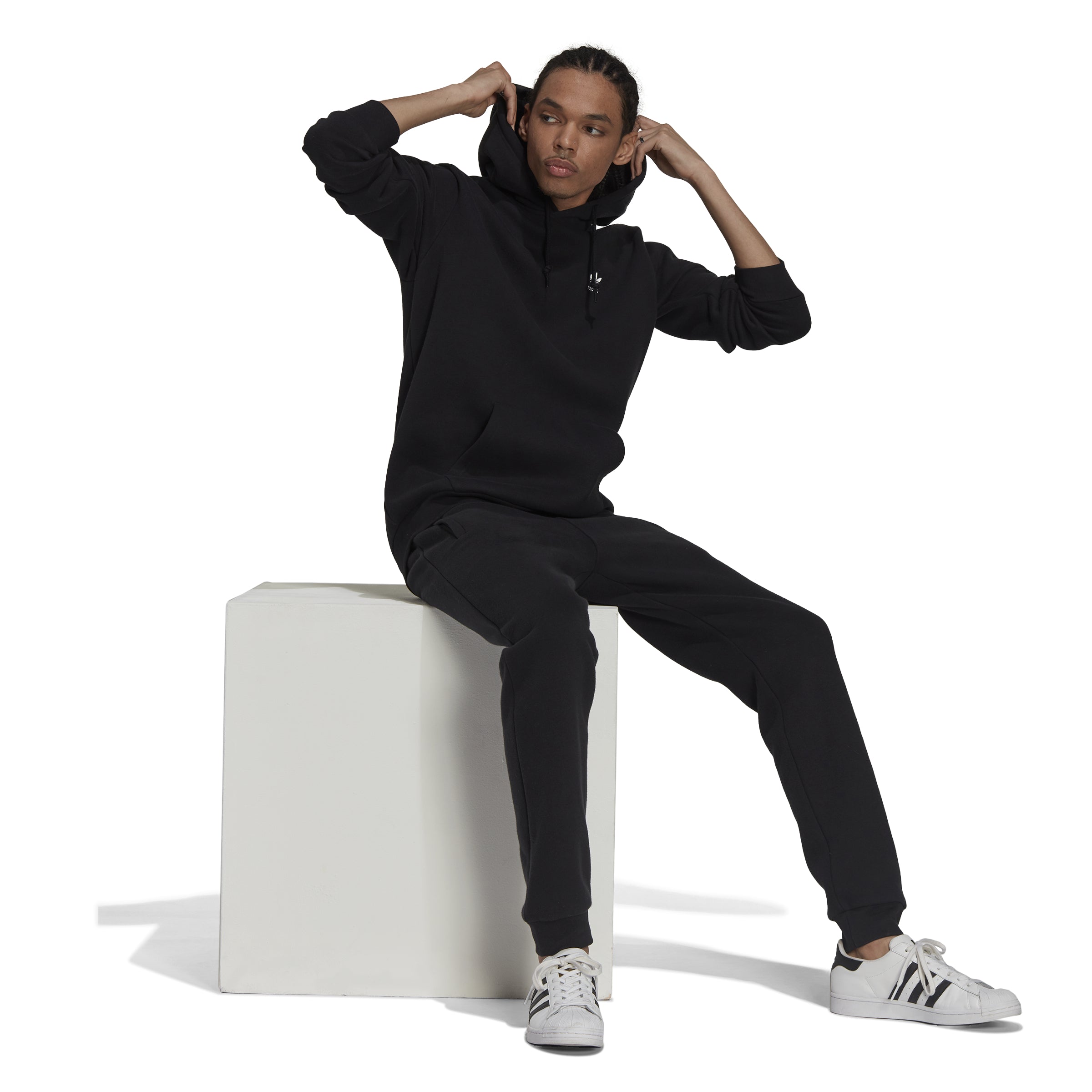 HOODIE ADICOLOR ESSENTIALS TREFOIL BLACK